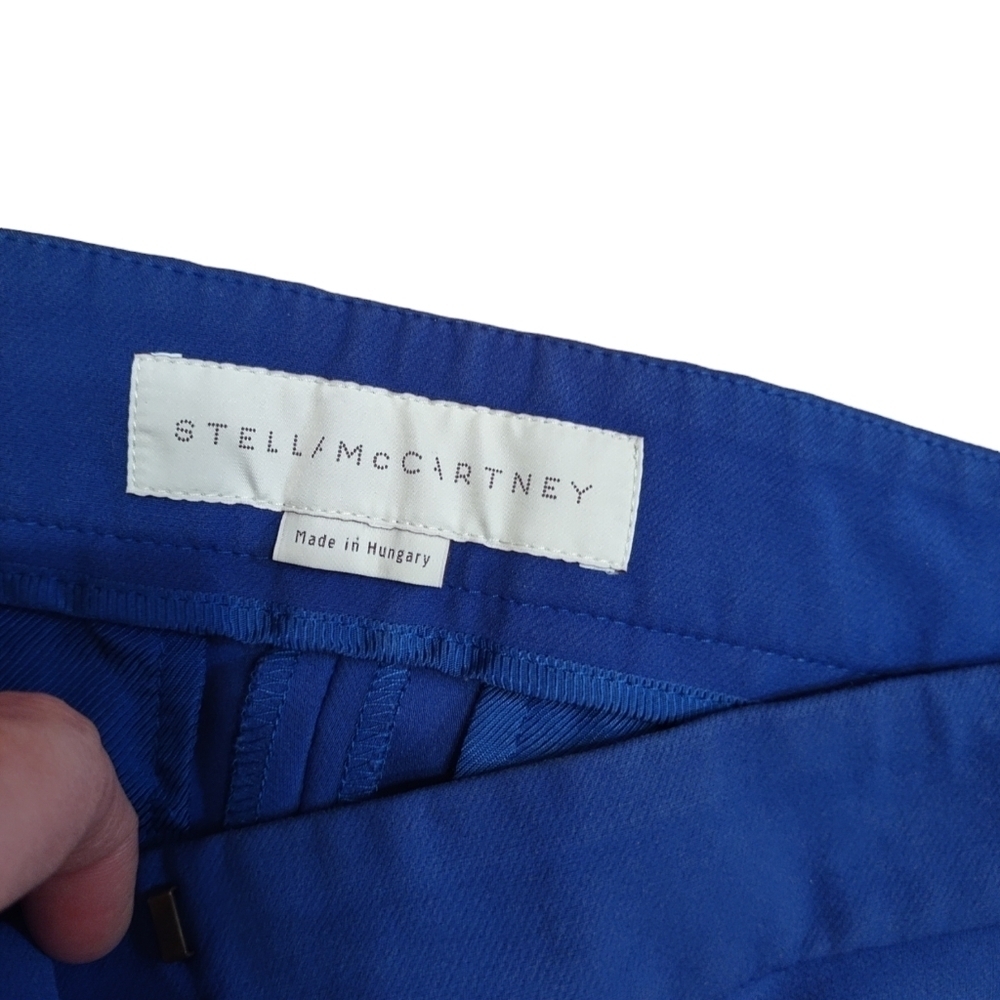 Stella McCartney Cropped Pants EU 38 or US 8 Slim Fit Royal Blue CELEB STYLE - Picture 3 of 4